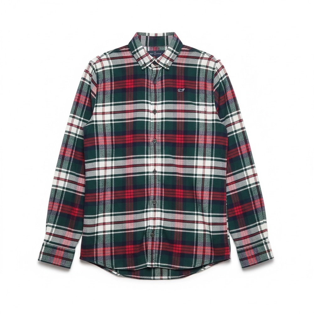 Vineyard Vines Boys Plaid Flannel Button Down‎ Shirt Casual Warm Preppy Classic